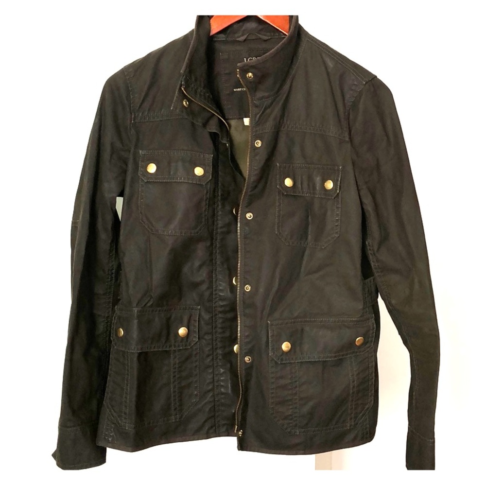 JCrew Army Green Waxed Women’s Field Coat - Women’s Small
